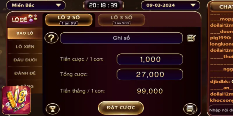Lô đề V8club – Đặt cược ngay vận may đổi đời nhanh chóng Những dạng lô đề tại cổng game V8club